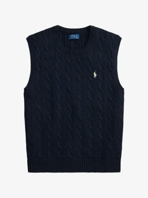 Polo Ralph Lauren cable-knit Pony sweater vest