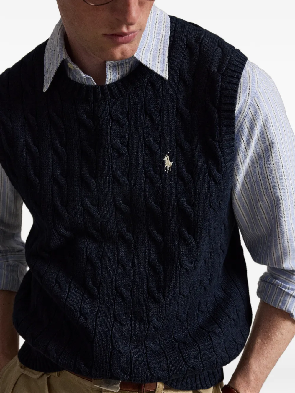 Polo Ralph Lauren Pony kabelgebreide trui Blauw