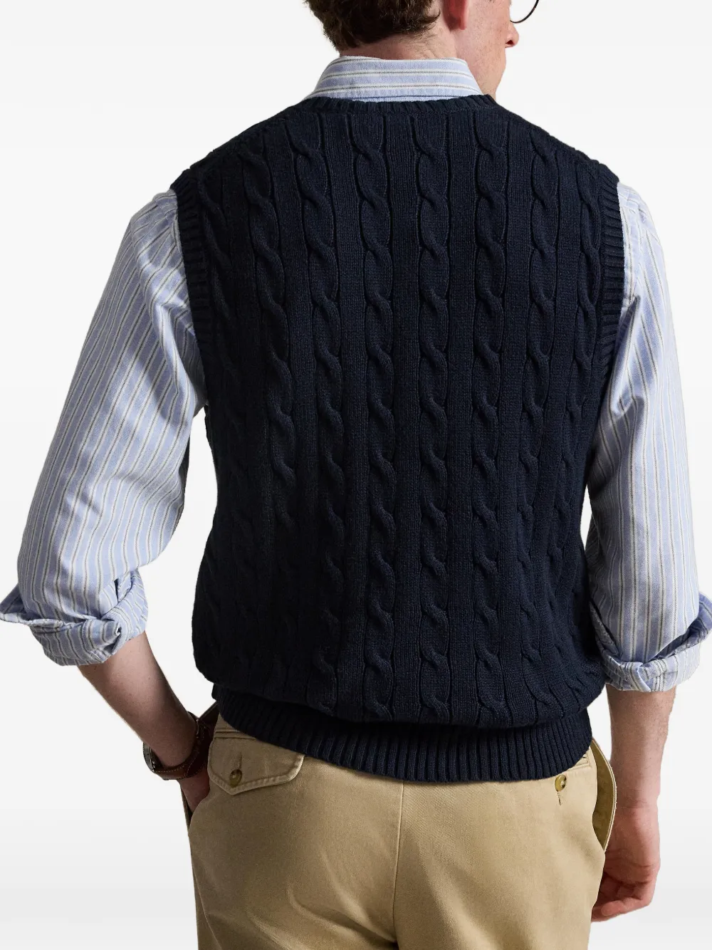 Polo Ralph Lauren Pony kabelgebreide trui Blauw