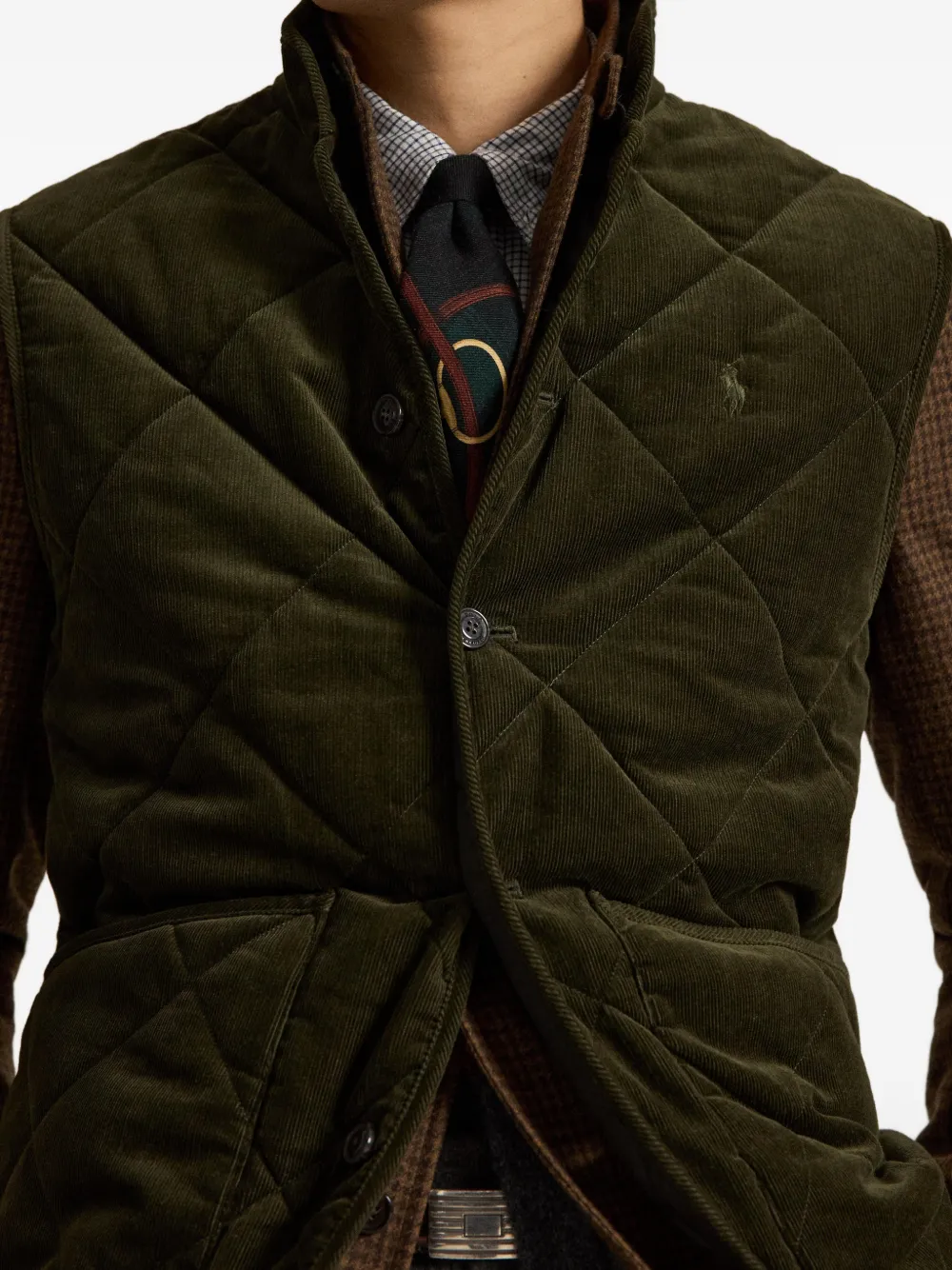 Polo Ralph Lauren Ribfluwelen gilet Groen