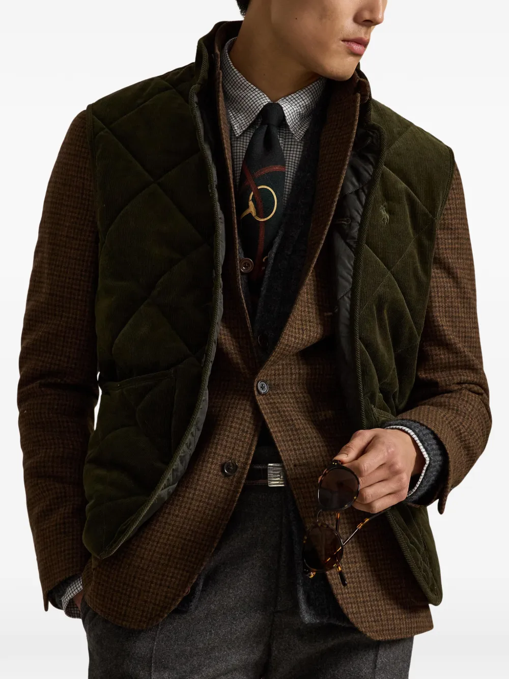 Polo Ralph Lauren Ribfluwelen gilet Groen