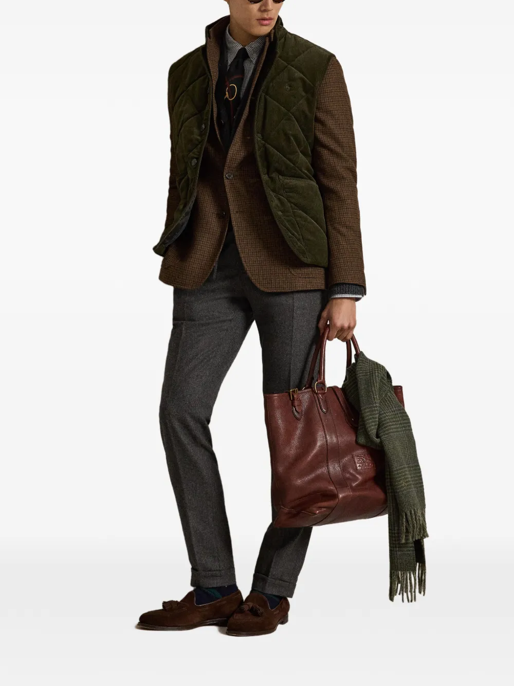 Polo Ralph Lauren Ribfluwelen gilet Groen