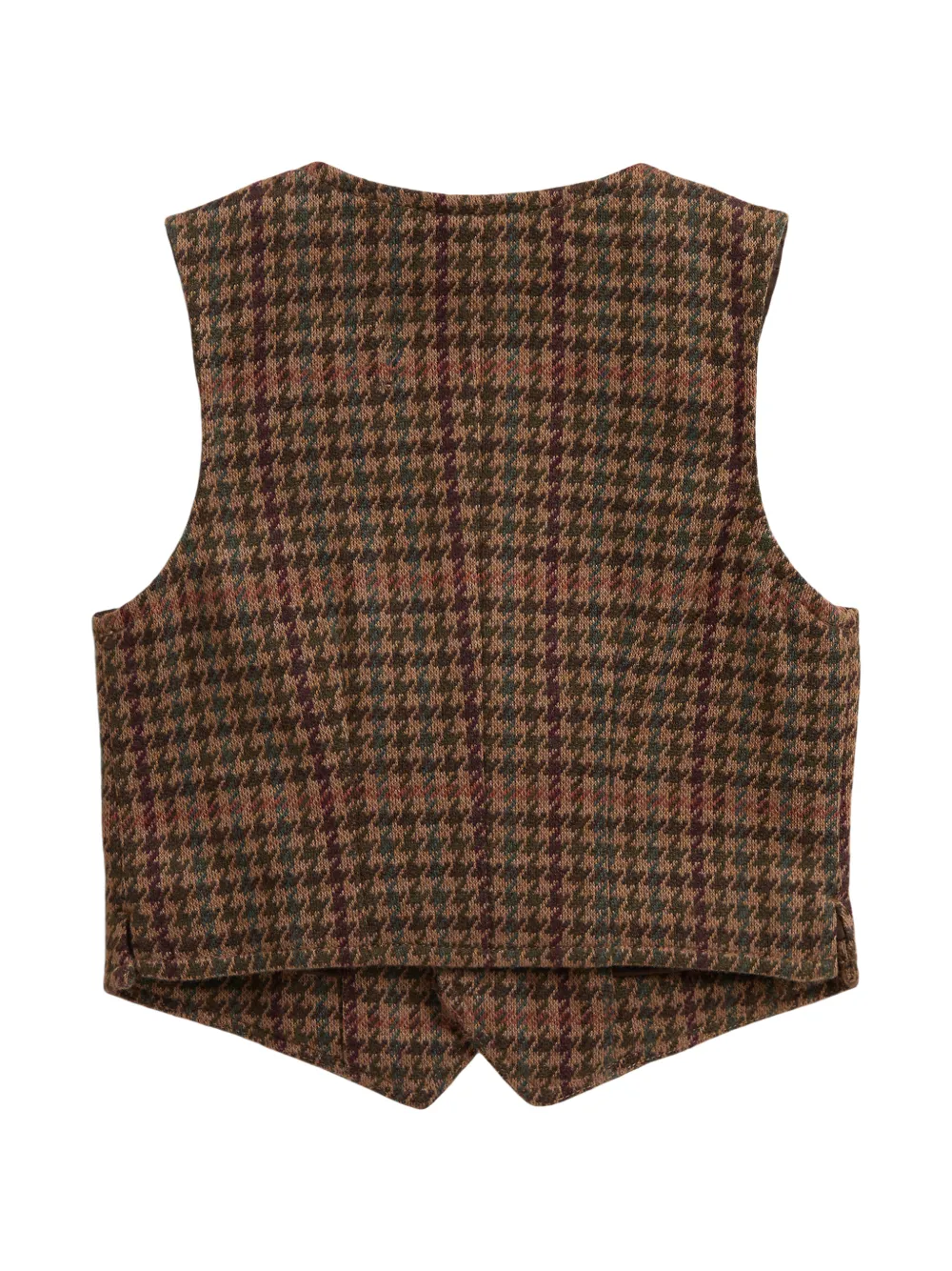 POLO RALPH LAUREN KIDS Gilet met pied-de-poule print Bruin