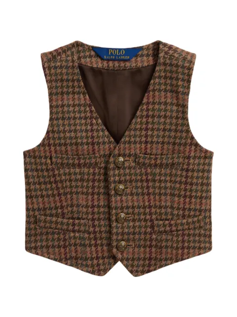 POLO RALPH LAUREN KIDS houndstooth-pattern waistcoat