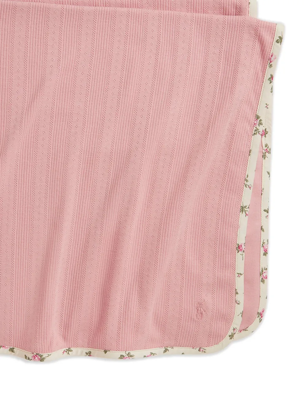 POLO RALPH LAUREN KIDS Pointelle deken met bloemenprint Roze