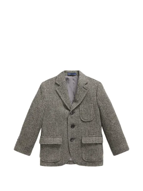 POLO RALPH LAUREN KIDS herringbone patch-pocket blazer