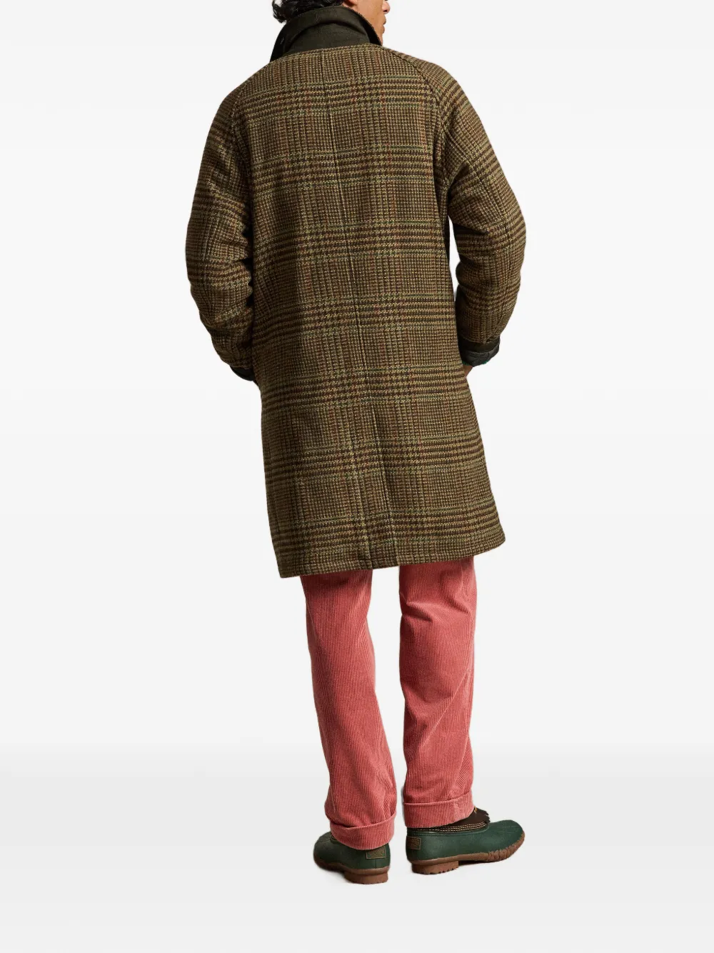 Polo Ralph Lauren The Langdon geruite tweed jas Bruin