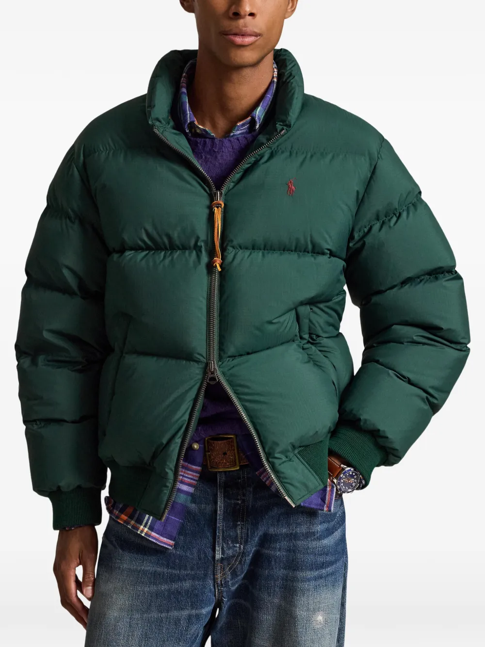 Polo Ralph Lauren Ripstop gewatteerd bomberjack Groen