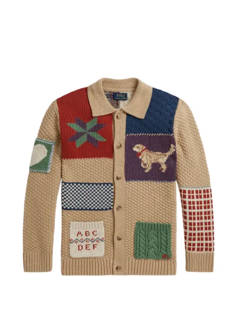 POLO RALPH LAUREN KIDS cárdigan con diseño patchwork