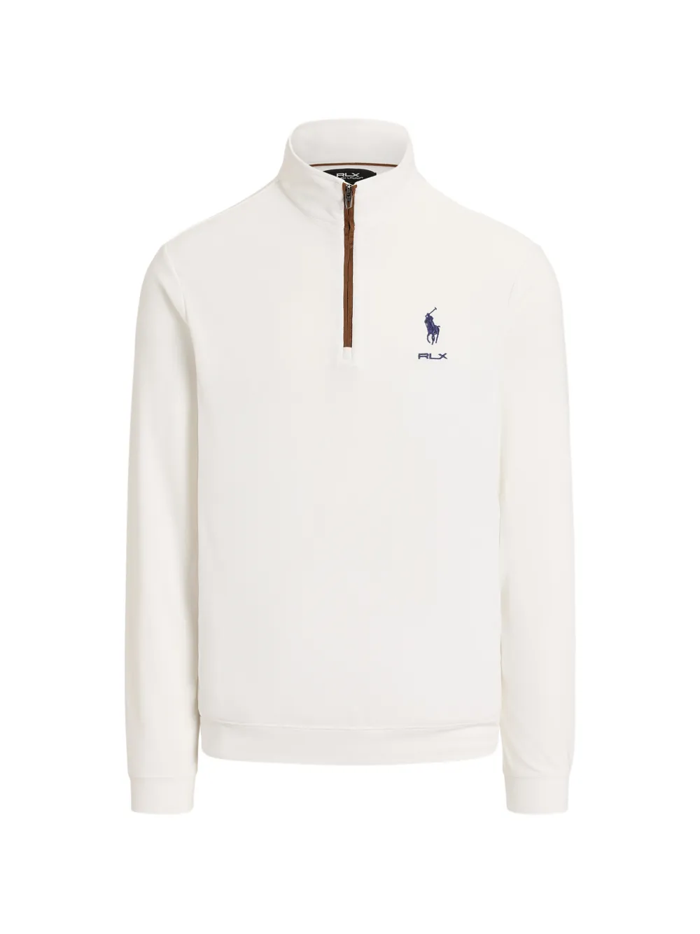 RLX Ralph Lauren quarter-zip logo-embroidered sweatshirt - Bianco