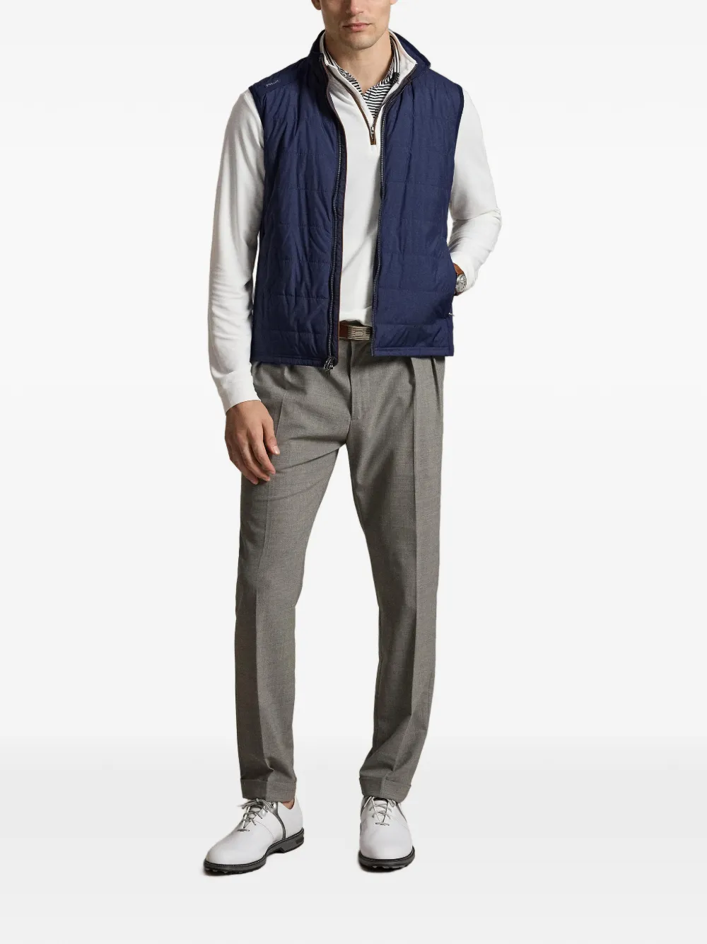 RLX Ralph Lauren Sweater met geborduurd logo en kwartrits Wit