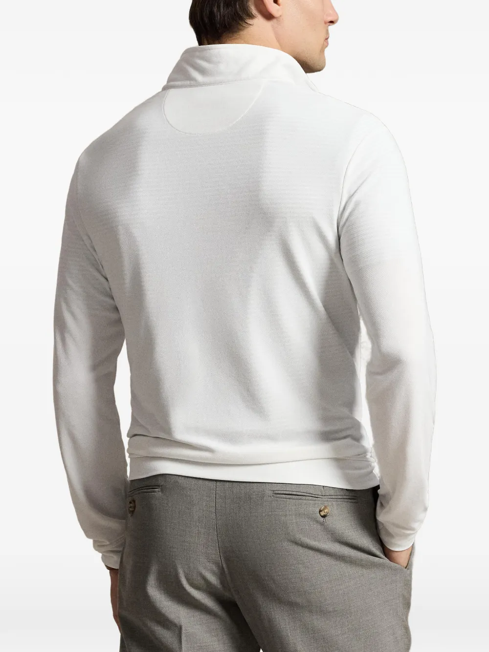 RLX Ralph Lauren Sweater met geborduurd logo en kwartrits Wit