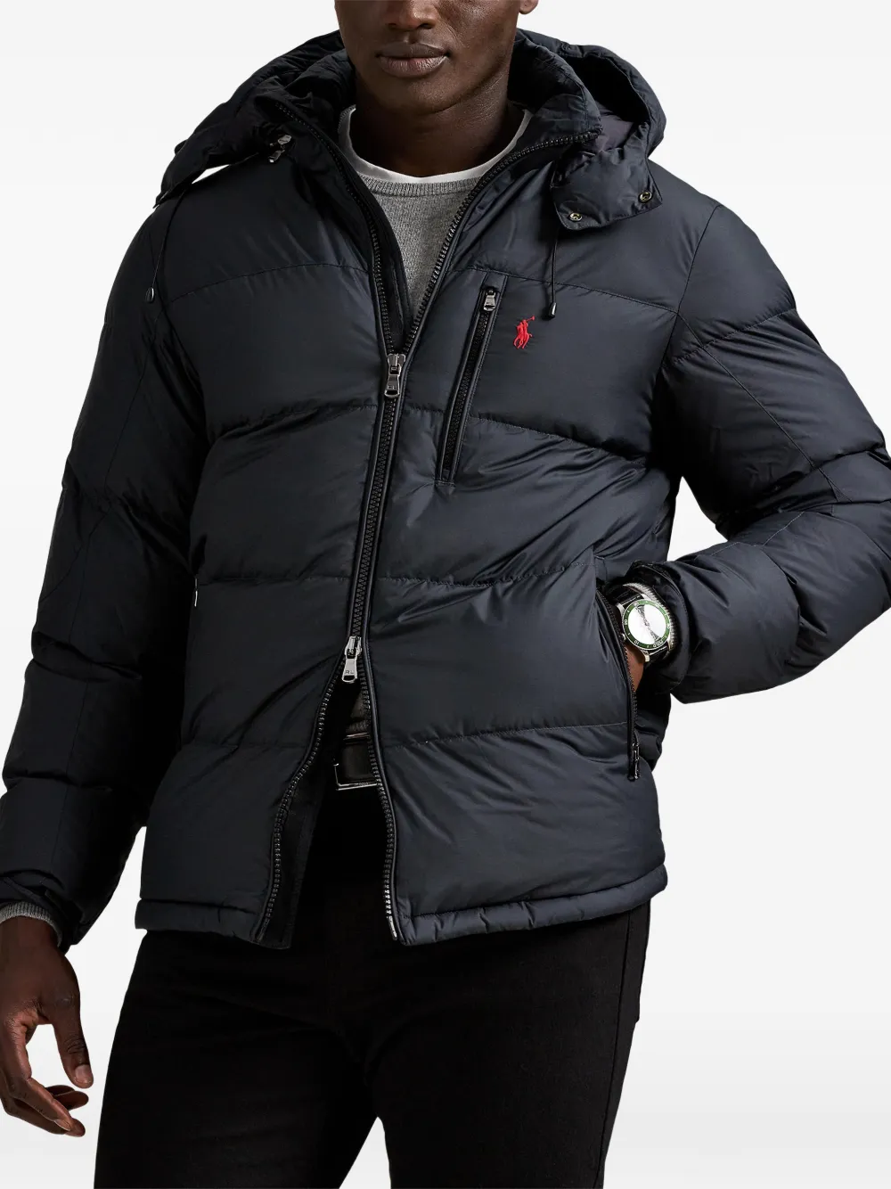 Polo Ralph Lauren Jack met afneembare capuchon en trekkoord Zwart