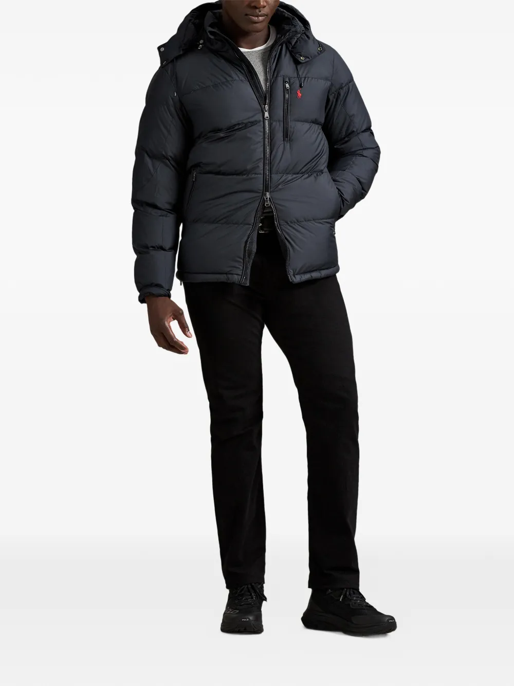 Polo Ralph Lauren Jack met afneembare capuchon en trekkoord Zwart