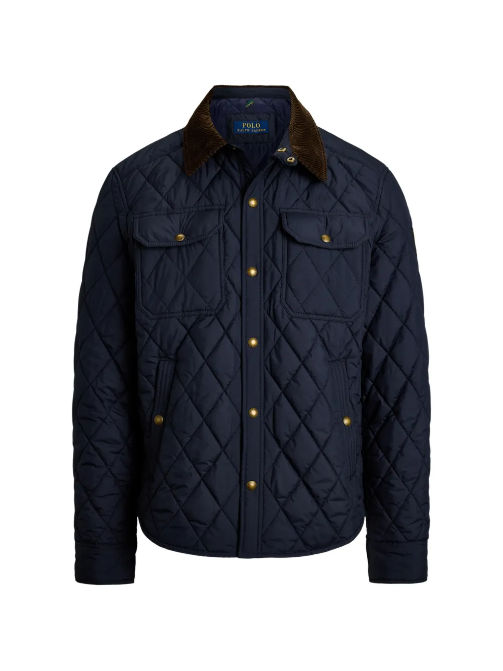 Polo Ralph Lauren Giacca trapuntata con colletto a coste - Blu