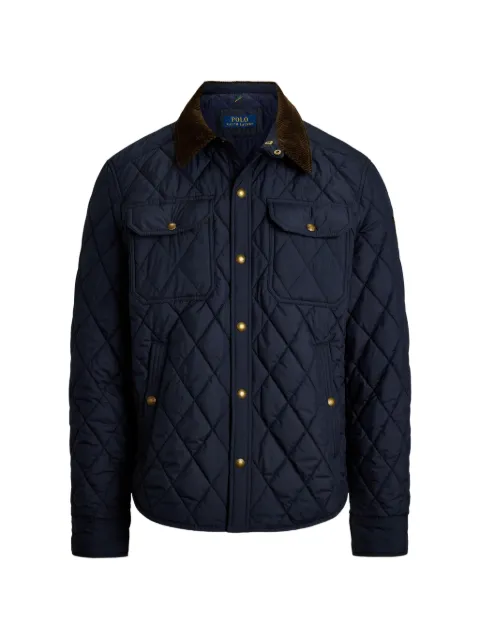 Polo Ralph Lauren veste matelassée à col en velours côtelé