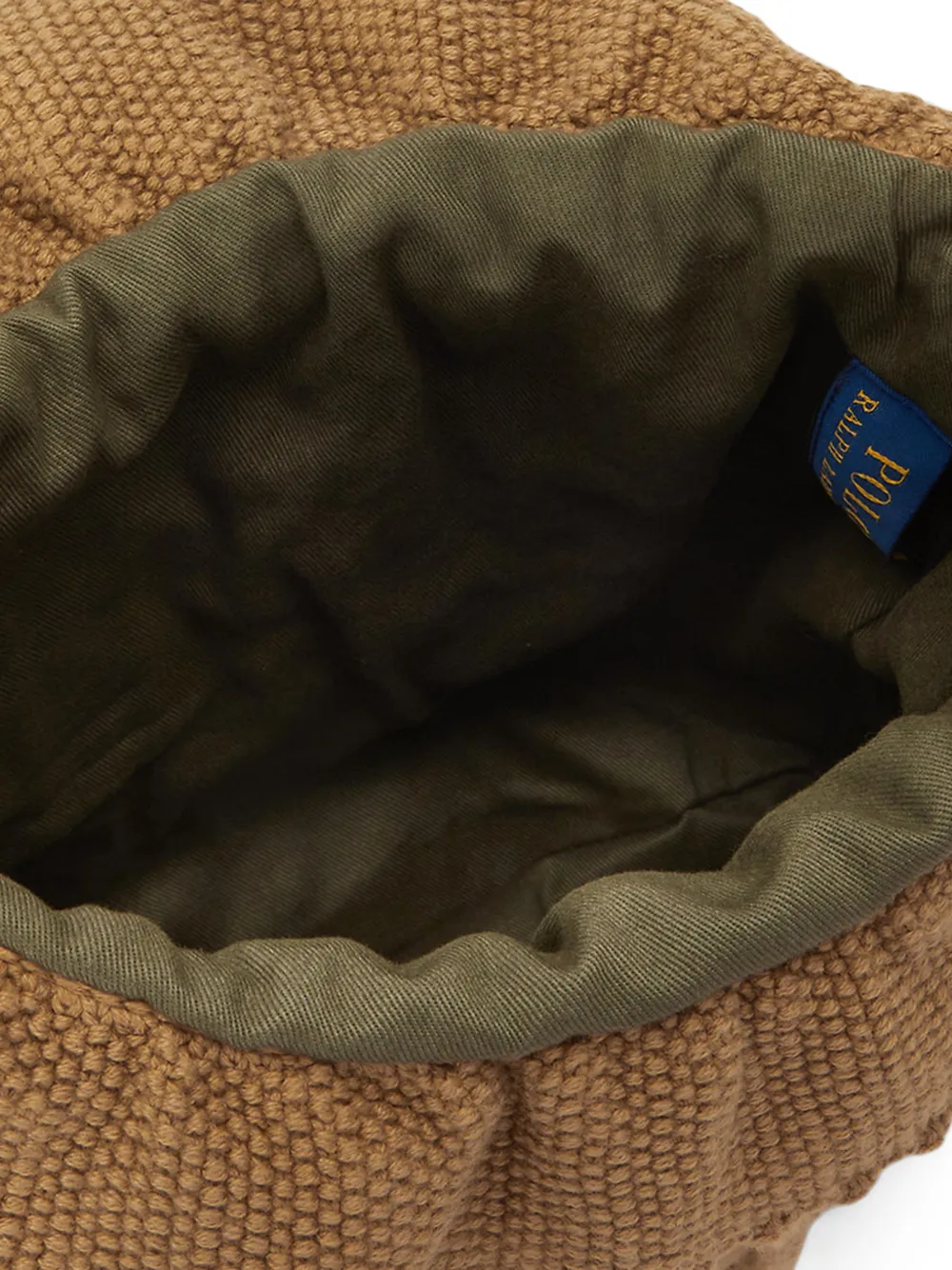 POLO RALPH LAUREN KIDS Polo Bear kabelgebreide bucket-tas Bruin