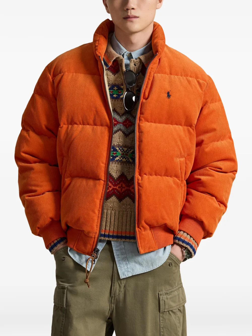 Polo Ralph Lauren Ribfluwelen jack Oranje