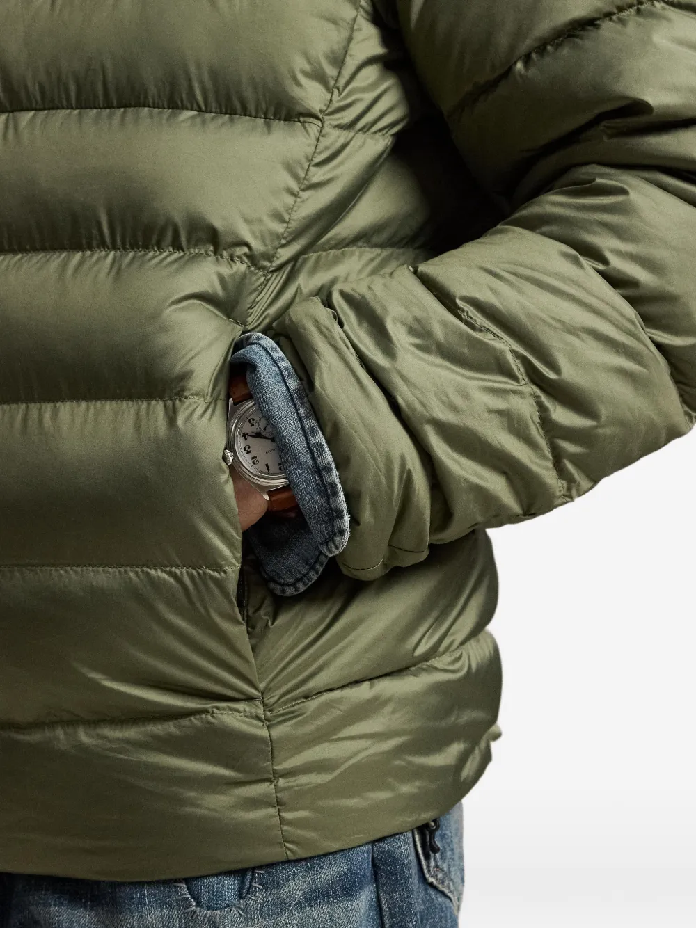 Polo Ralph Lauren Gewatteerd jack met opstaande hals Groen