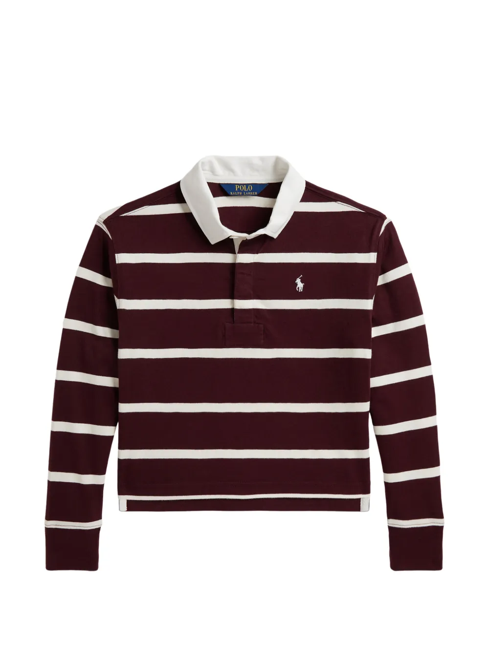 POLO RALPH LAUREN KIDS Camicia a righe a maniche lunghe - Rosso