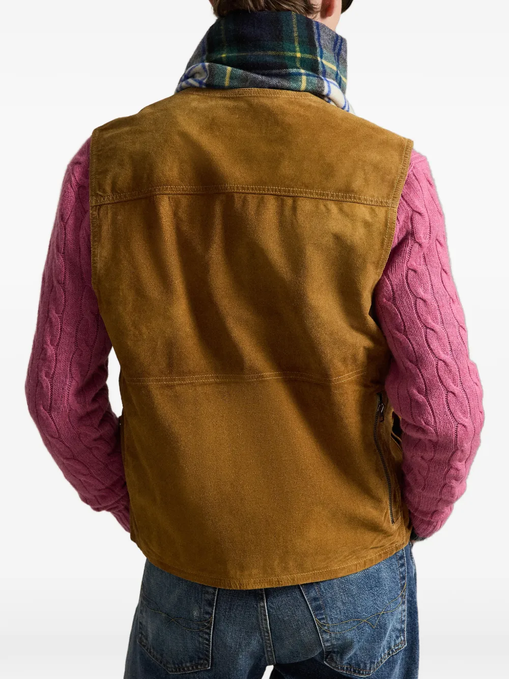 Polo Ralph Lauren Utility suède gilet Bruin