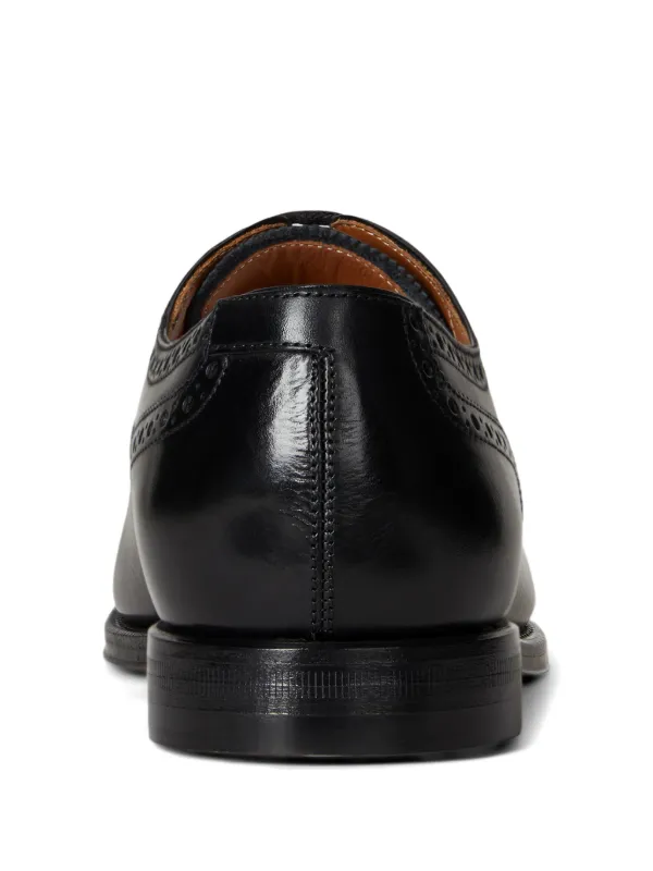 Polo Ralph Lauren Maestra Perforated cap-toe Oxford Shoes | Black