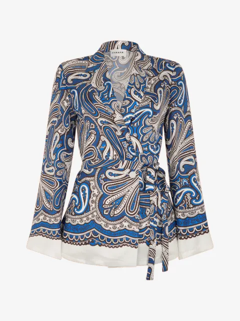 P.A.R.O.S.H. paisley-print tie-waist blazer