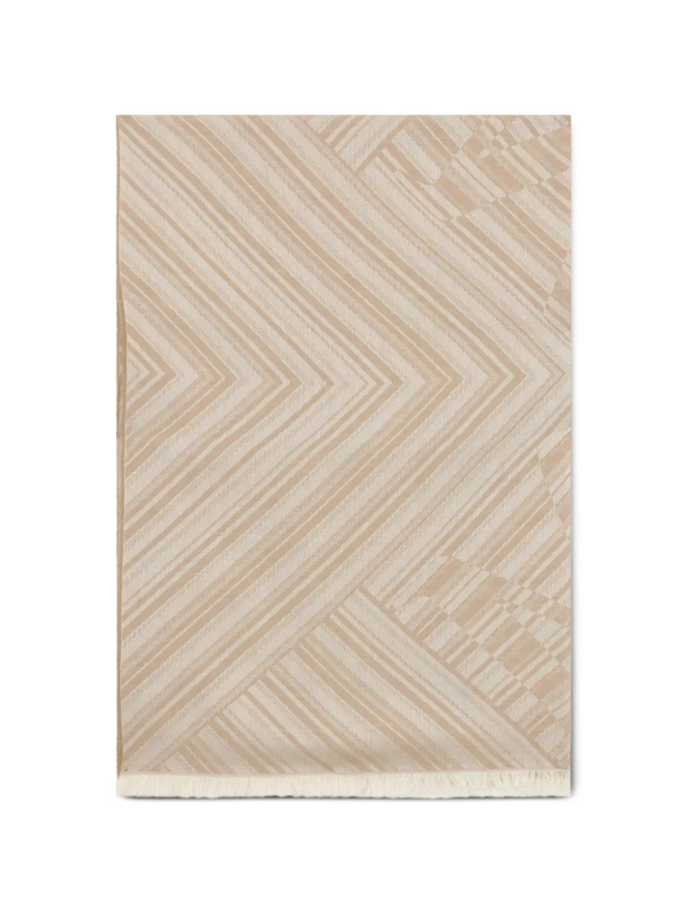 Max Mara fringed-hem striped scarf - Toni neutri