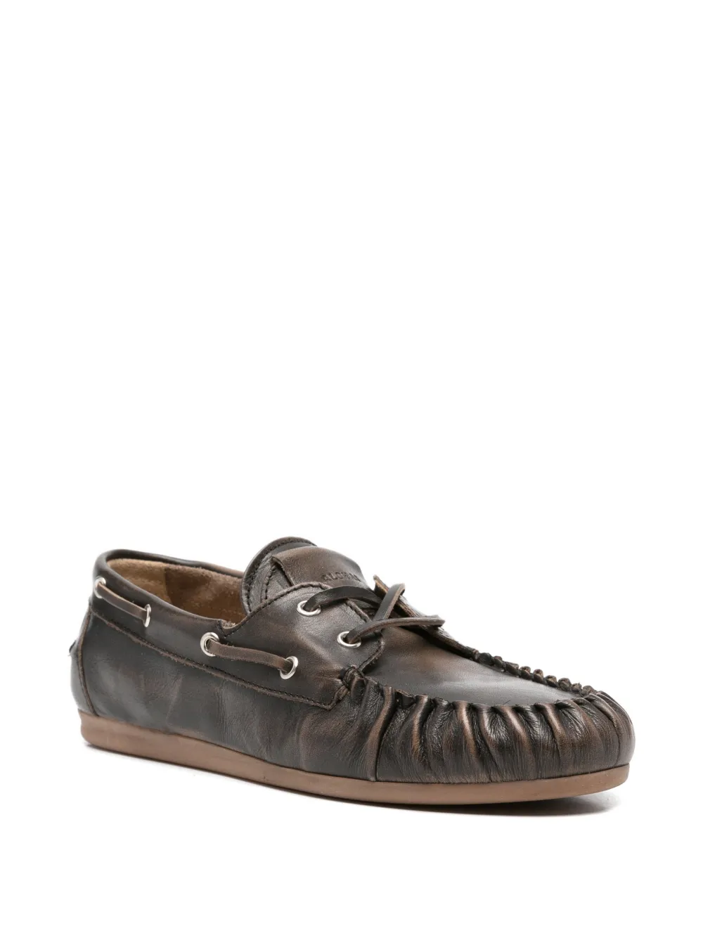 ALOHAS Rowan loafers met veters Bruin