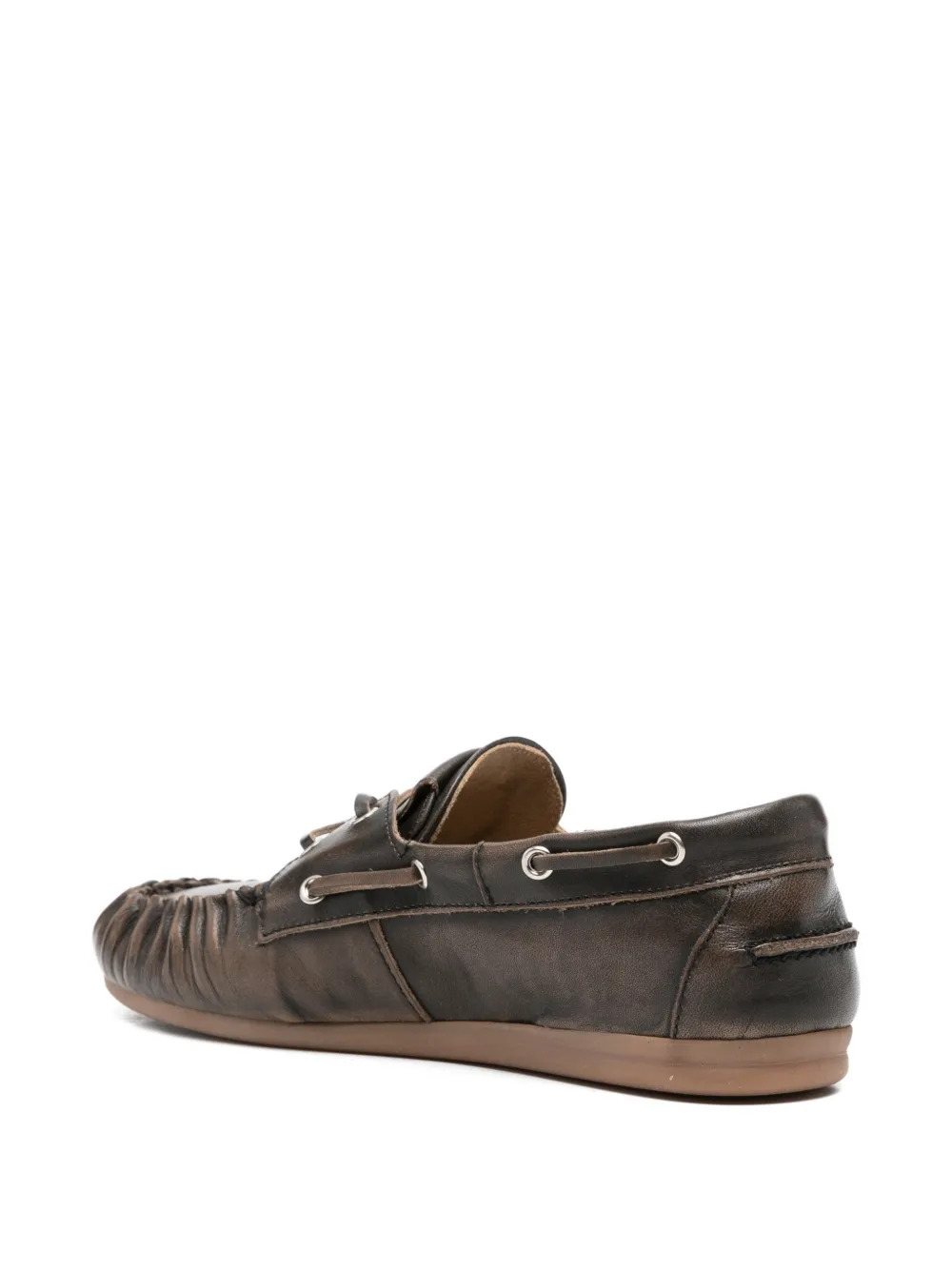 ALOHAS Rowan loafers met veters Bruin