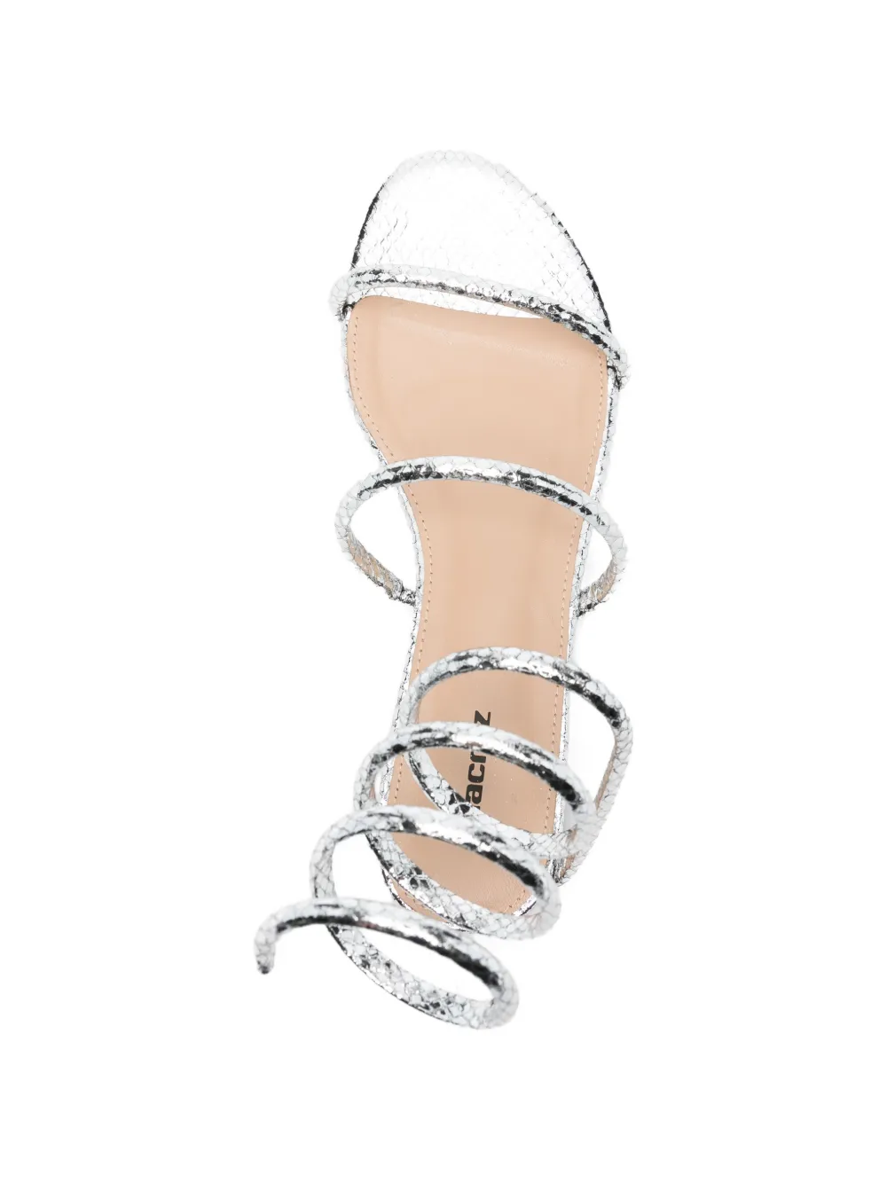 Lola Cruz Piale spiral-ankle-strap sandals Zilver