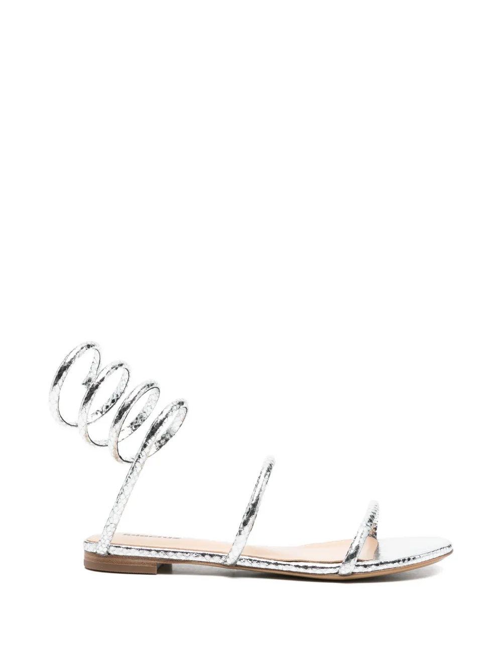 Lola Cruz Piale spiral-ankle-strap sandals Zilver