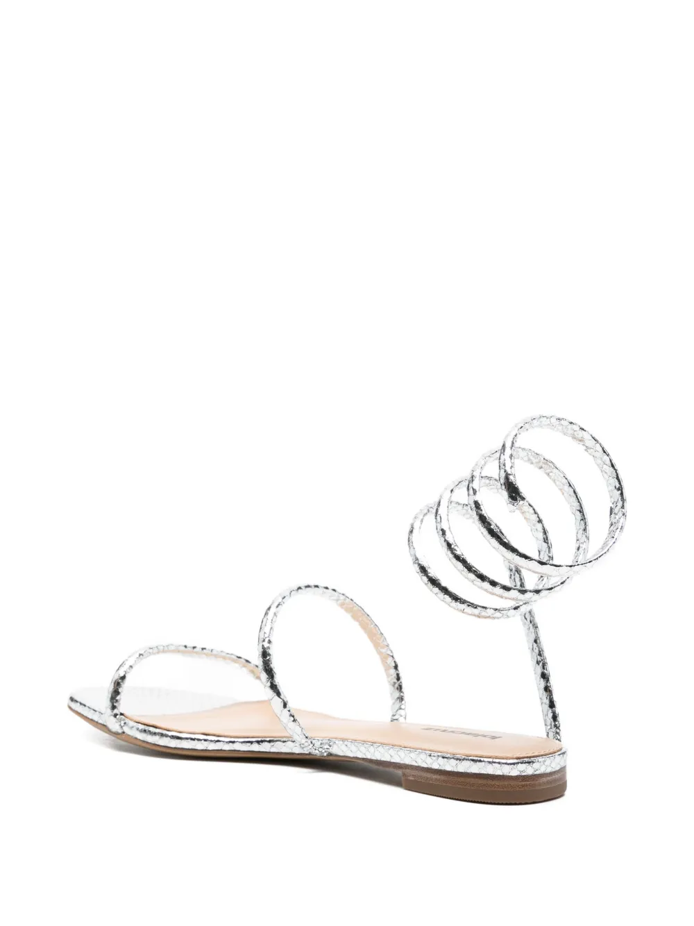 Lola Cruz Piale spiral-ankle-strap sandals Zilver