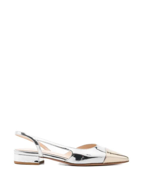 Anna F. pointed-toe slingback flat pumps
