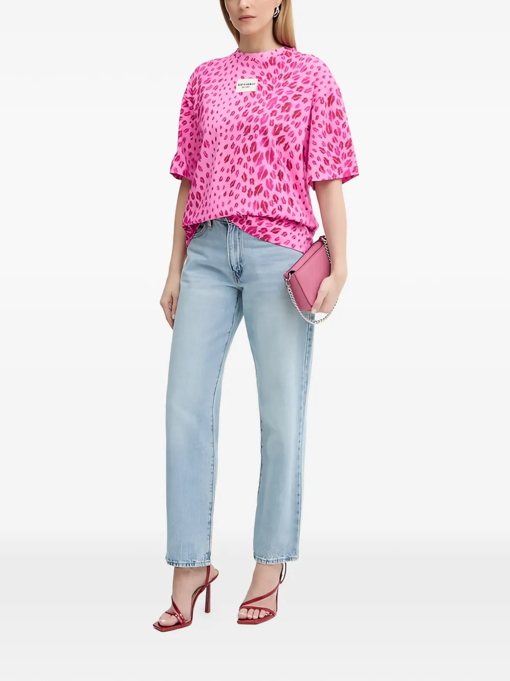 Just Cavalli animal print T-shirt - Rosa