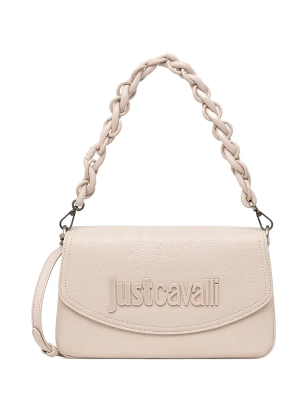 Just Cavalli embossed braided satchel - Toni neutri