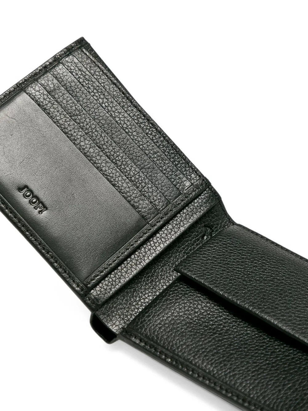 Joop! grained leather wallet Zwart