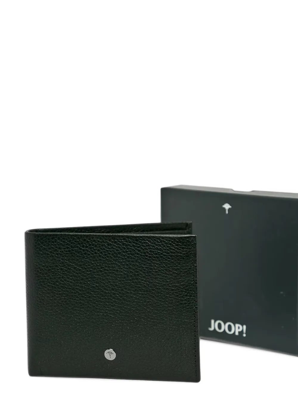 Joop! grained leather wallet Zwart