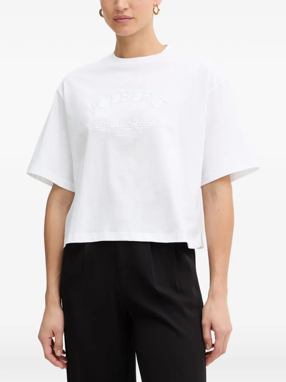 Iceberg T-shirt con logo ricamato - Bianco