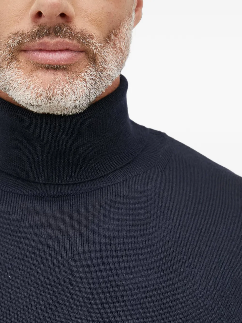 Joop! roll-neck fine-knit sweater Blauw