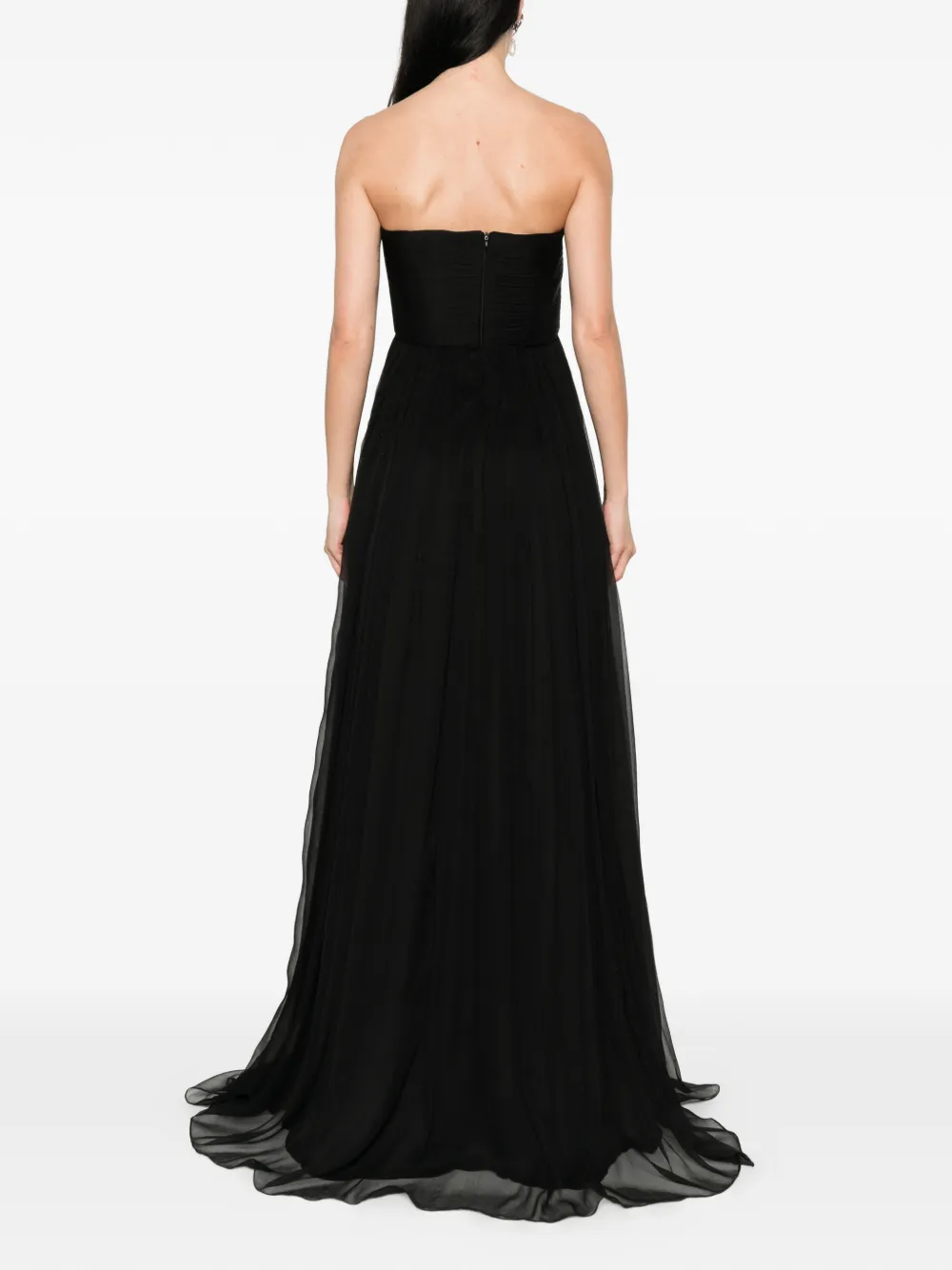 M.Marquise Ines verfraaide strapless maxi-jurk Zwart