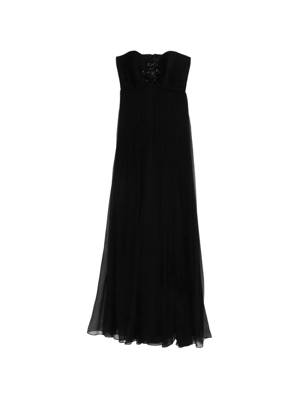 M.Marquise Ines embellished strapless maxi dress - Schwarz