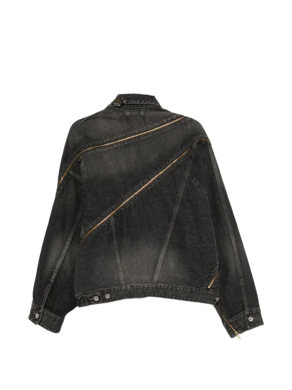 ジャケット・アウター doublet 26SS FILLETED ZIP DENIM JACKET M Doublet filleted-zip Denim Jacket | Grey | FARFETCH ID