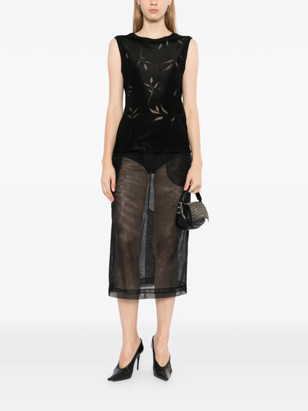 Quetsche Mouwloze top Zwart