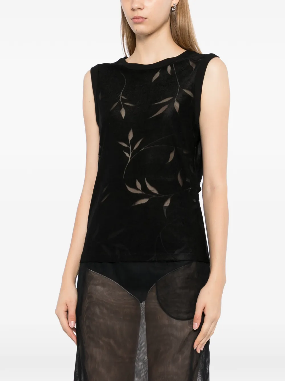 Quetsche Mouwloze top Zwart