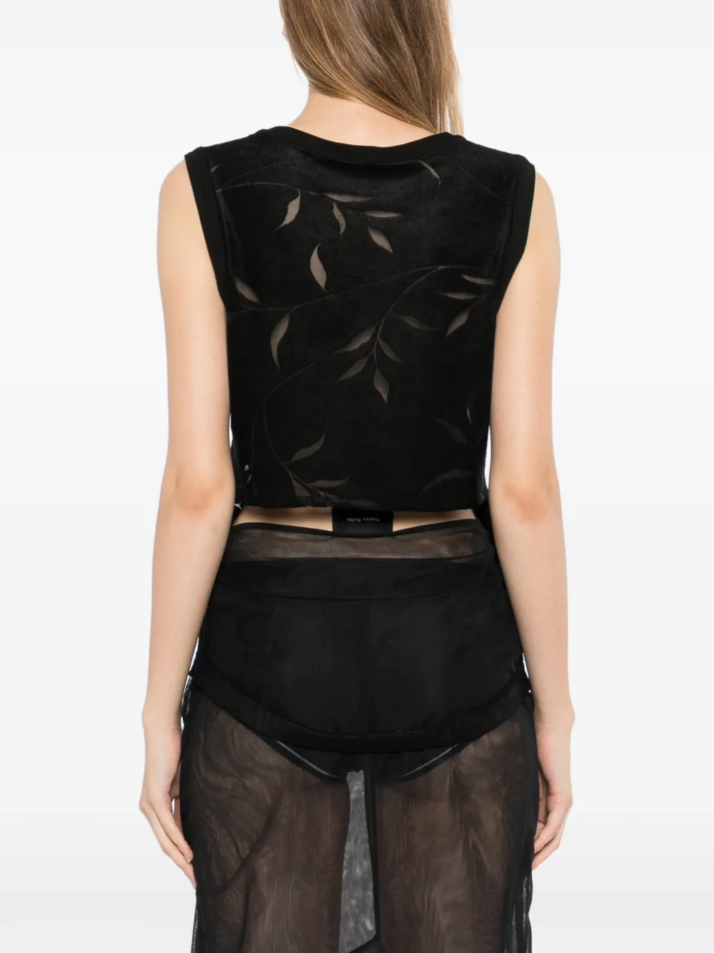 Quetsche Mouwloze top Zwart