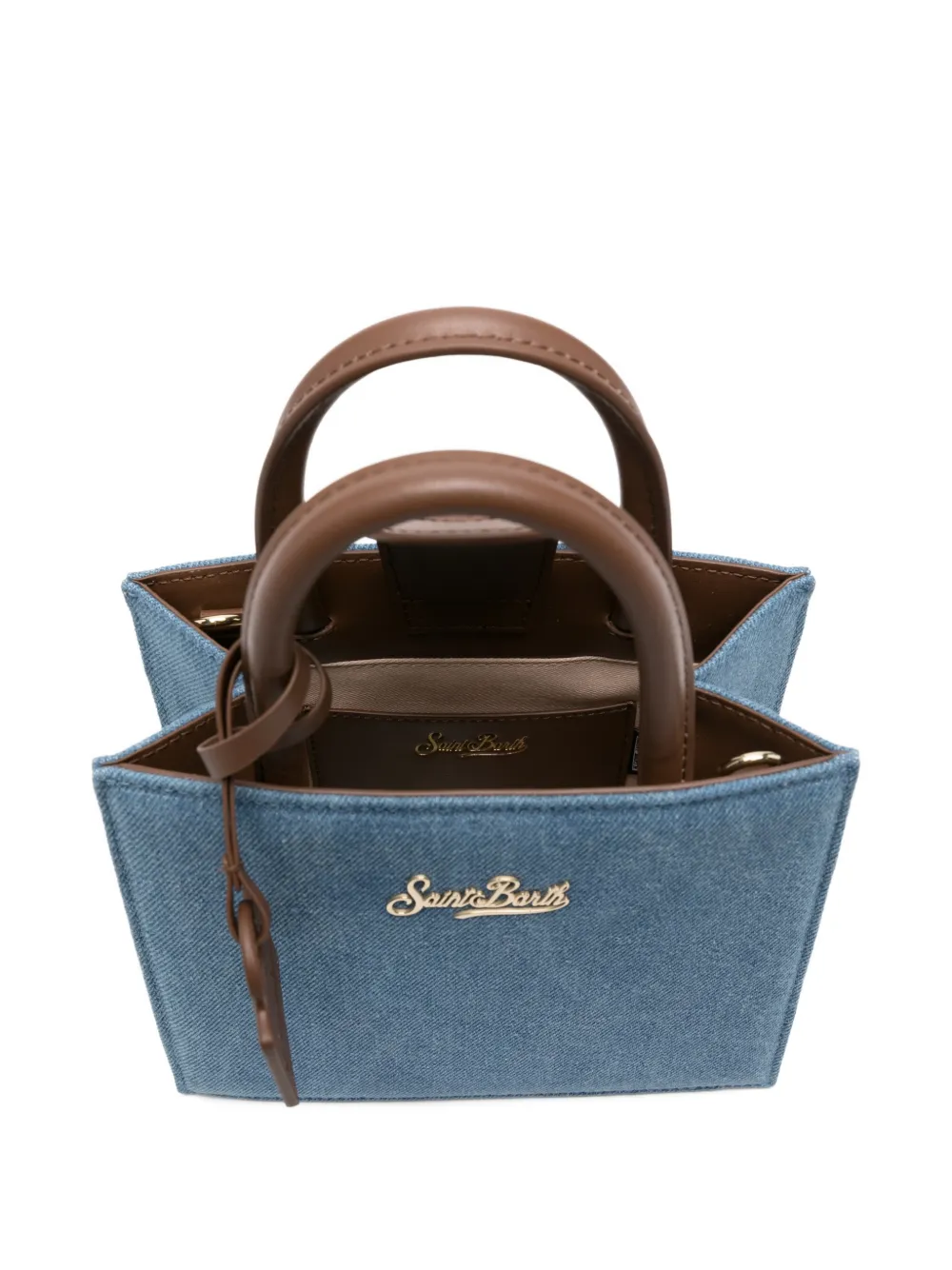 MC2 Saint Barth Shopper met logoplakkaat Blauw