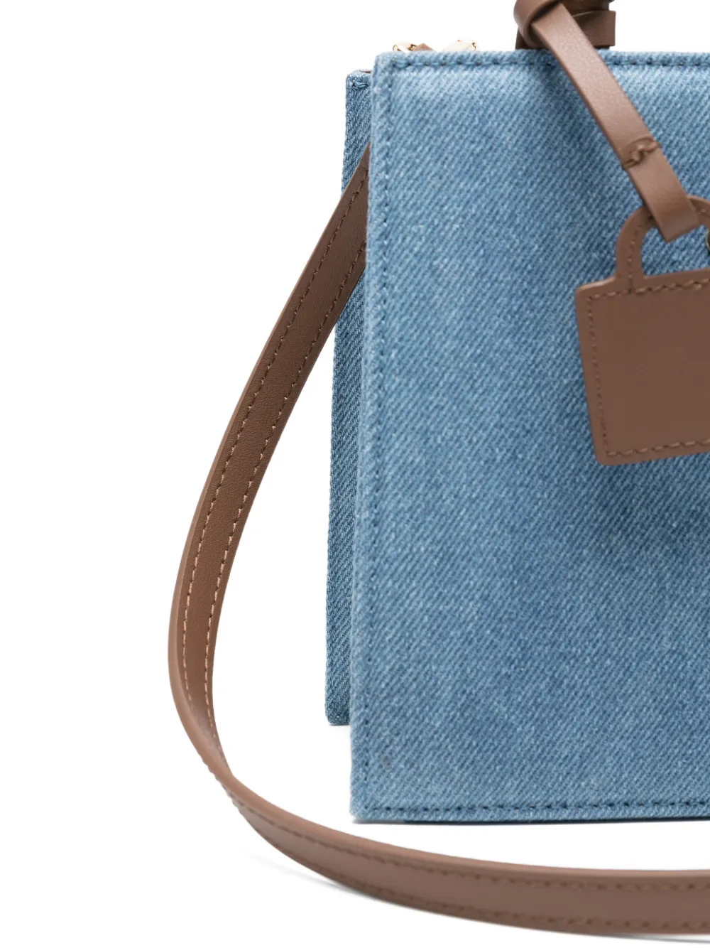 MC2 Saint Barth Shopper met logoplakkaat Blauw