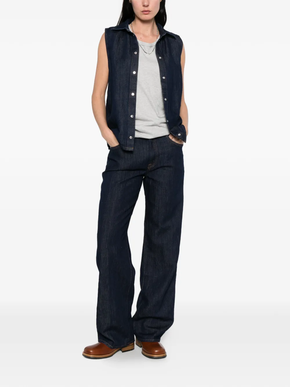 7 For All Mankind Stovepipe jeans Blauw