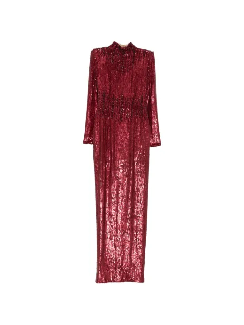 M.Marquise Ruby sequin-embellishment maxi dress